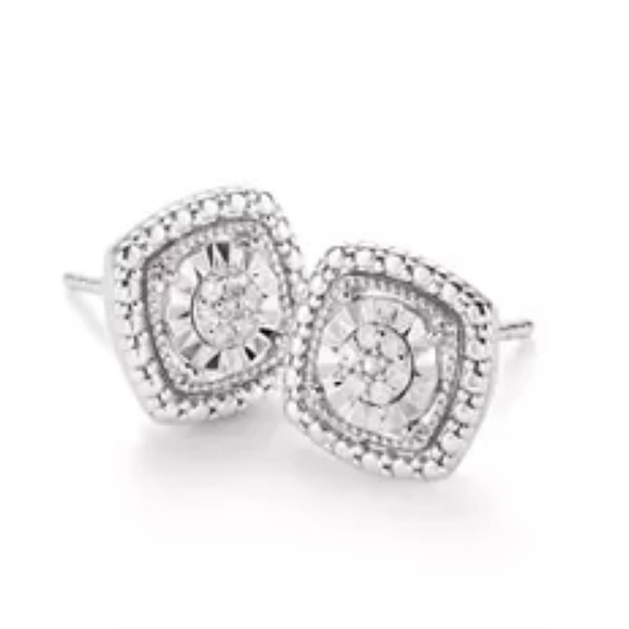 belk Jewelry - Belk & Co. Sterling Silver Diamond Earrings